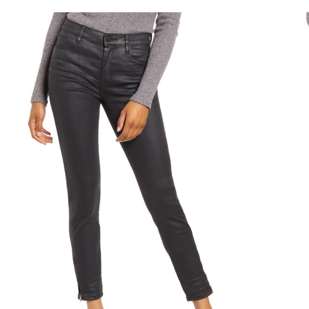 Blanknyc mid rise Coated ankle skinny jeans